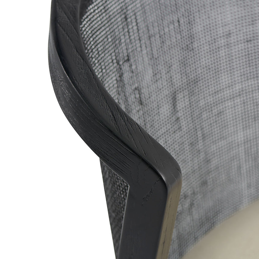 Black ELM Dining Chair - Light Beige (Set of 2) - View 10