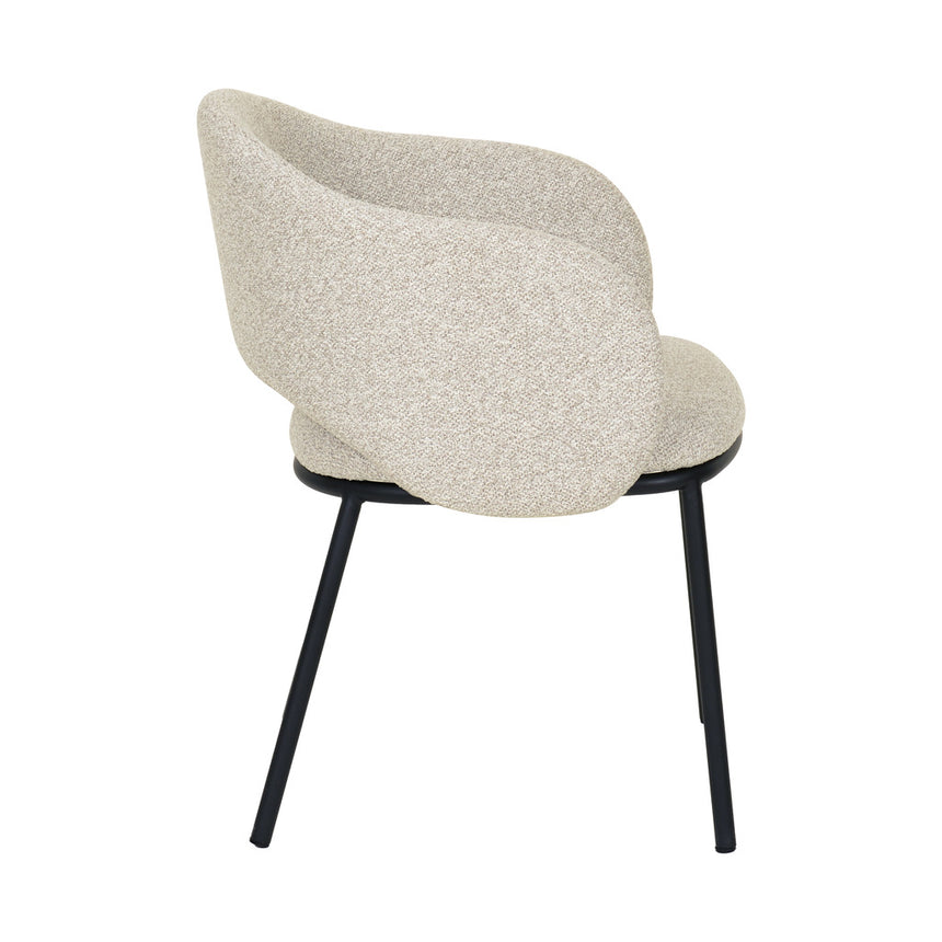 Black Dining Chair - Clay Grey - View 3
