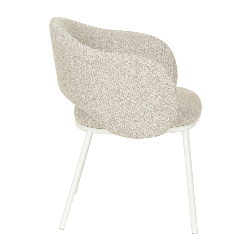 White Dining Chair - Clay Grey - View 4