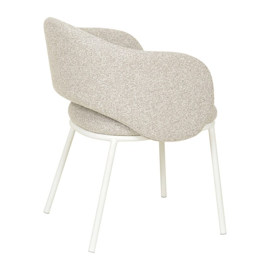 White Dining Chair - Clay Grey - View 5