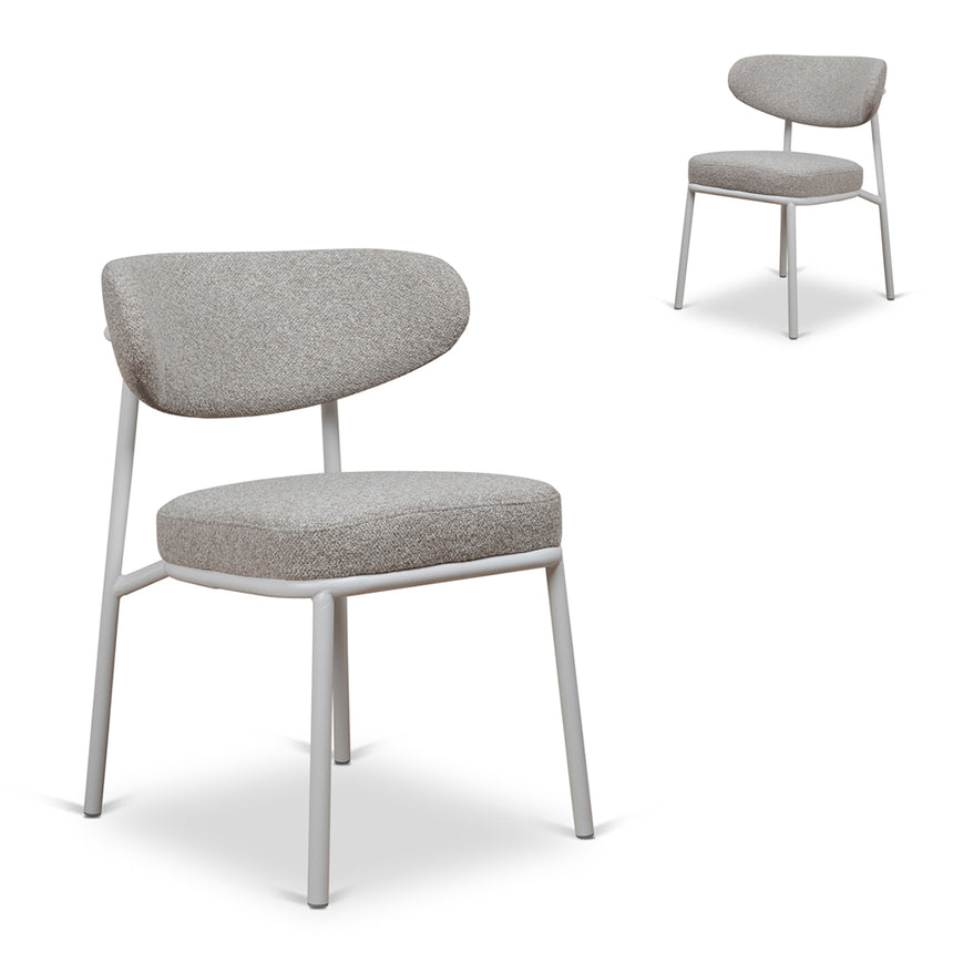 White Dining Chair - Clay Grey (Set of 2)