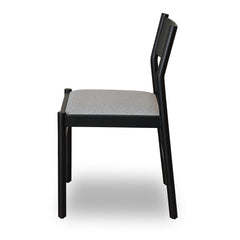 CDC8771-MAx2 Mirit Black Dining Cha | Moon Grey (Set of 2) | Myka Home