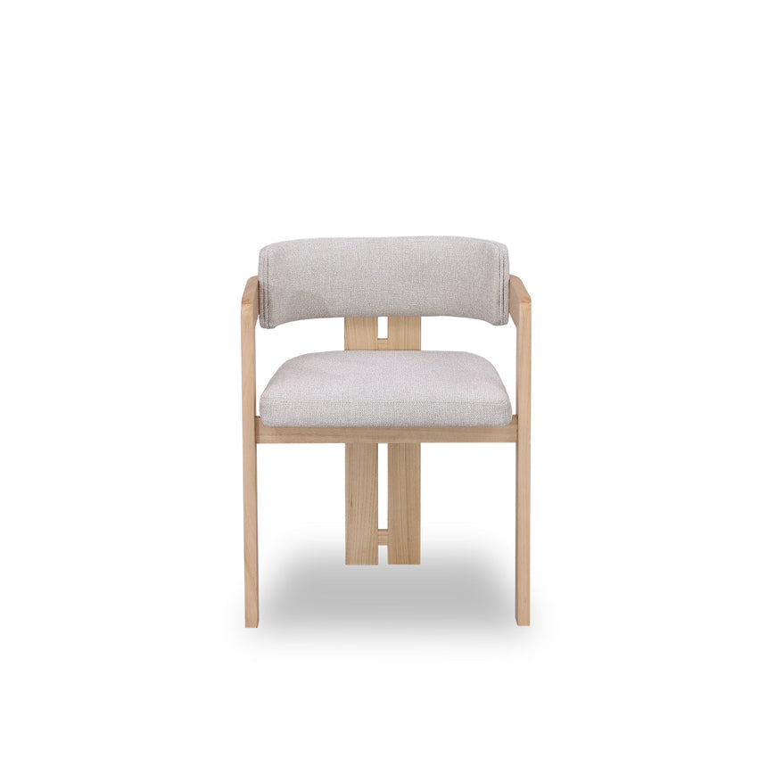 Natural Ash Dining Chair - Stone Beige (Set of 2) - View 3
