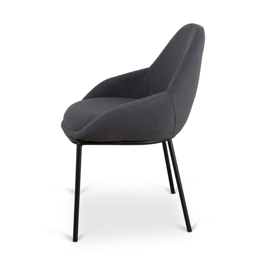 Fabric Dining Chair - Charcoal - View 3