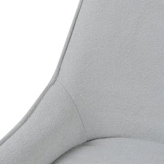 CDC8889-LF Fabric Dining Chair - Pale Grey