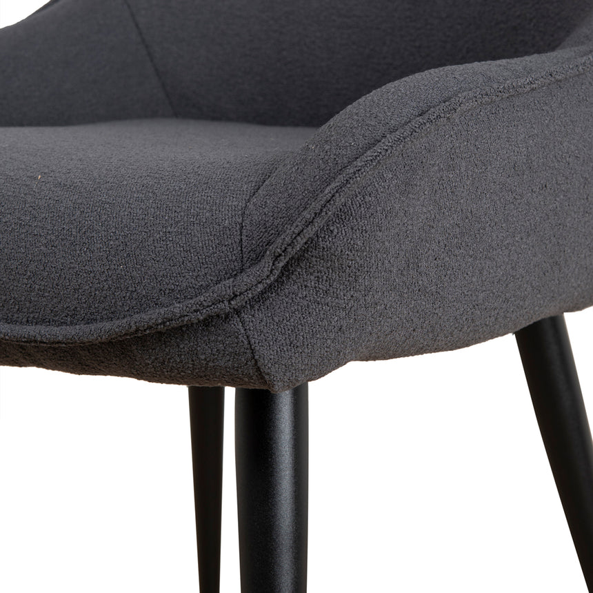 Fabric Dining Chair - Charcoal - View 10