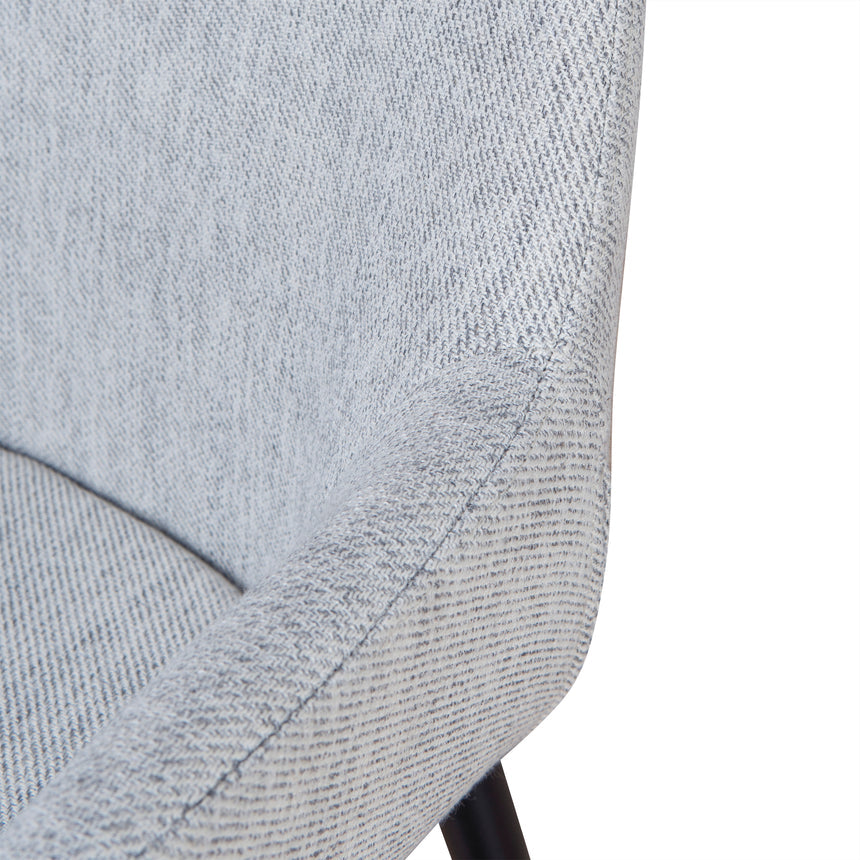 Fabric Dining chair - Silver Grey - View 10
