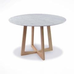1.15M Marble Round Dining Table | Natural | Myka Home