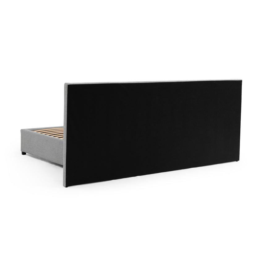 King Sized Bed Frame - Spec Grey with Storage - View 10