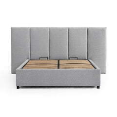 CBD8545-MI Queen Sized Bed Frame - Spec Grey with Storage