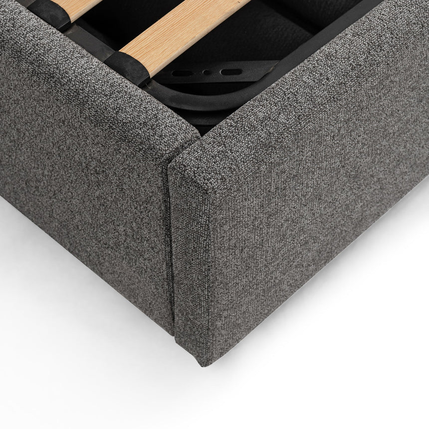 Wide Base King Bed Frame - Spec Charcoal with Storage - View 6
