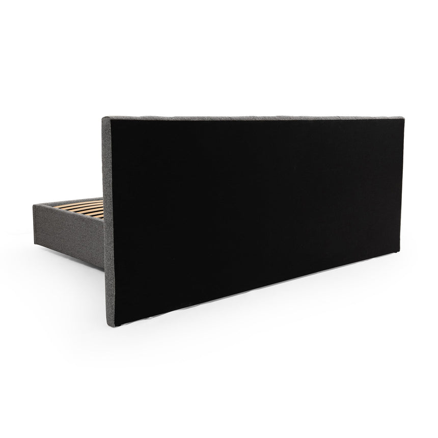 Wide Base King Bed Frame - Spec Charcoal with Storage - View 9