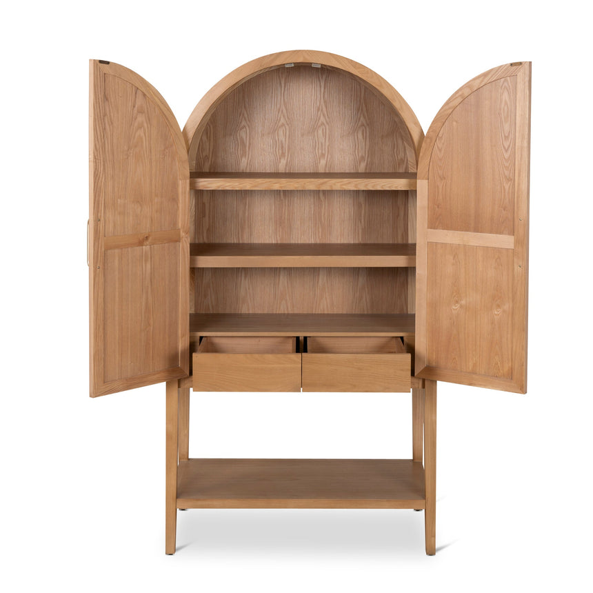 1.83m (H) Ash Curve Cabinet - Natural - View 4
