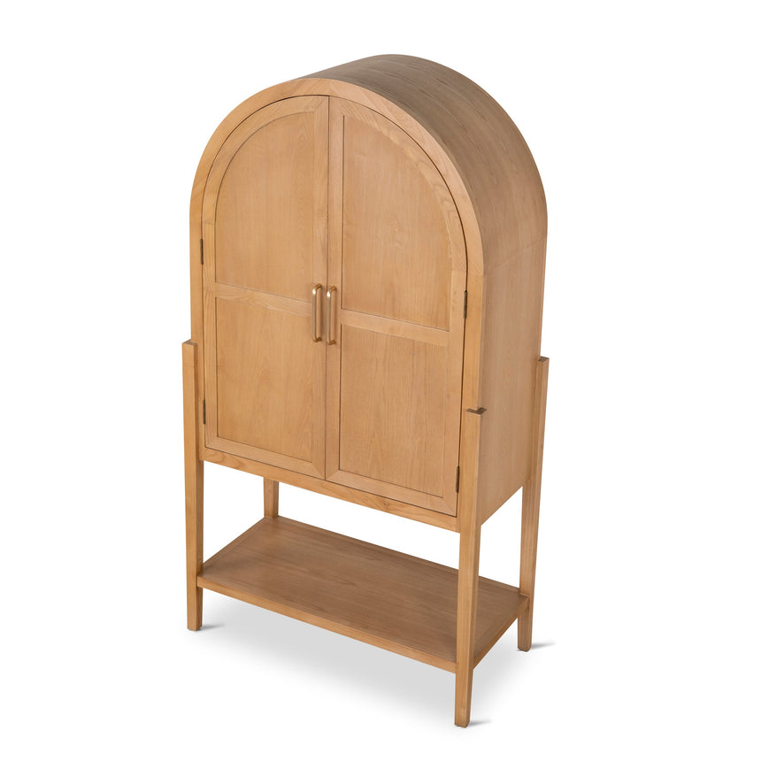 1.83m (H) Ash Curve Cabinet - Natural - View 3