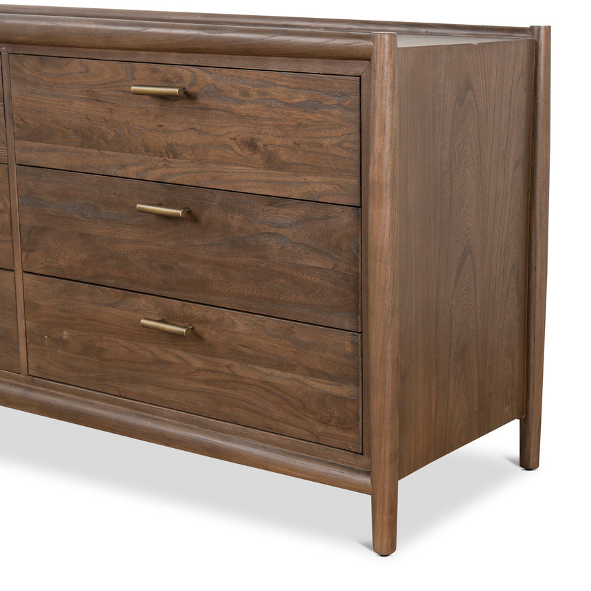 6 Drawer Wooden Chest - Walnut - View 15