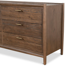 CDT10038-NI 6 Drawer Wooden Chest - Walnut