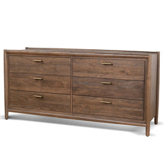 CDT10038-NI 6 Drawer Wooden Chest - Walnut
