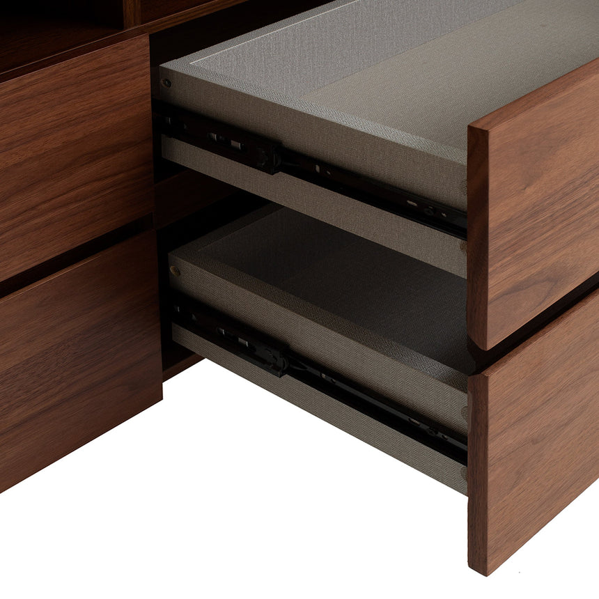 Glass Top Chest of Drawer - Walnut - View 7