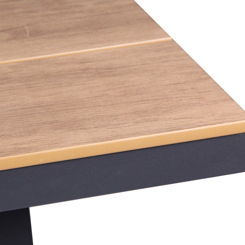 1.8m Charcoal Outdoor Dining Table - Natural - View 11
