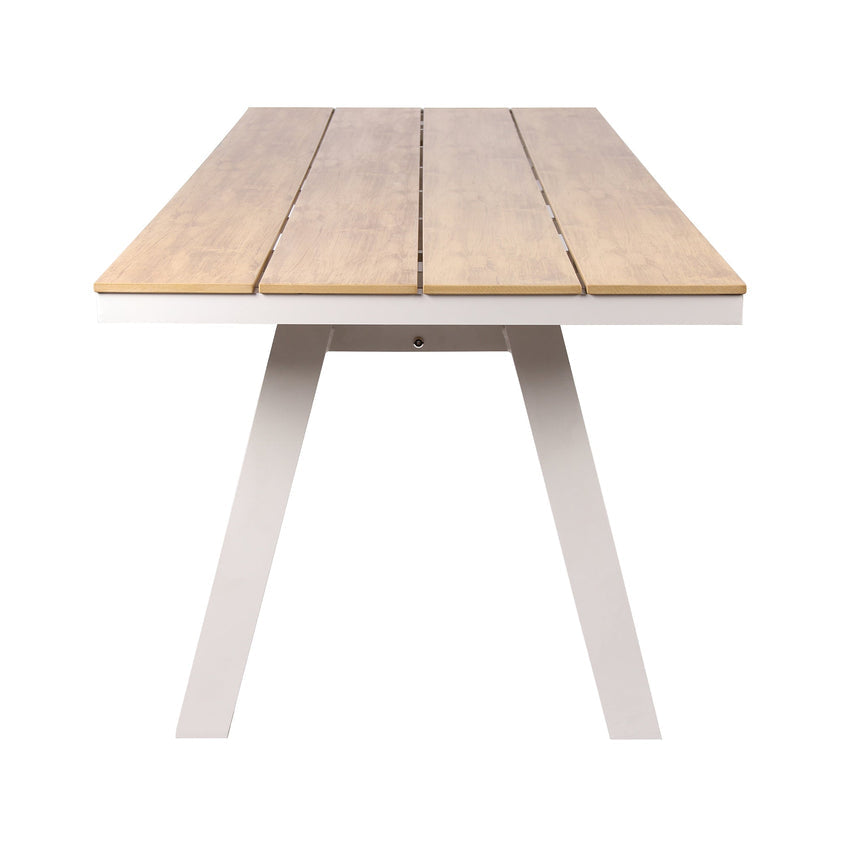 2.3m Sand White Outdoor Dining Table - Natural - View 3