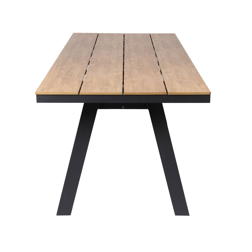 2.3m Charcoal Outdoor Dining Table - Natural - View 2