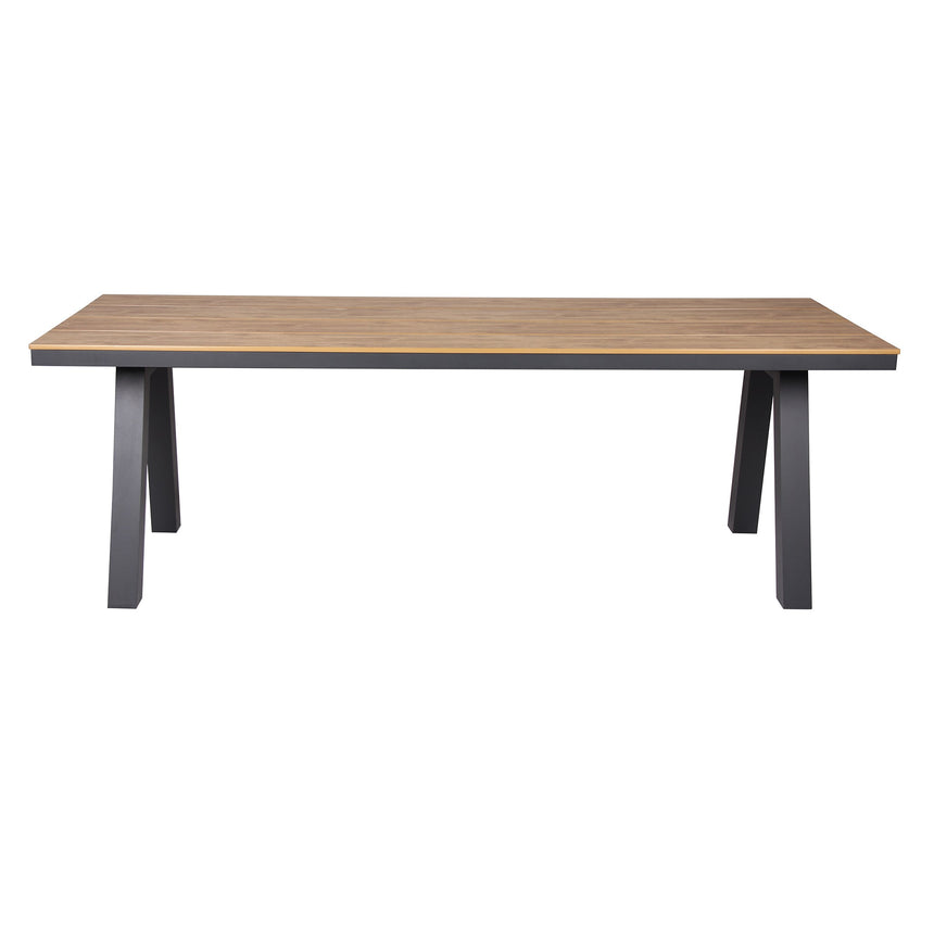 2.3m Charcoal Outdoor Dining Table - Natural - View 3