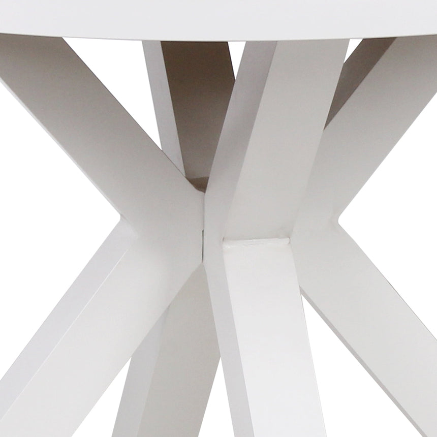 90cm Round Sand White Outdoor Dining Table - Natural - View 7
