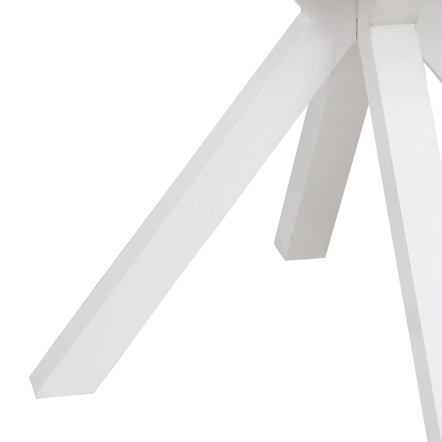 90cm Round Sand White Outdoor Dining Table - Natural - View 8