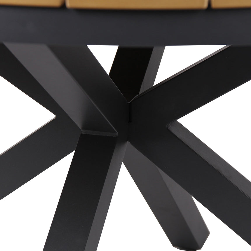 1.4m Round Charcoal Outdoor Dining Table - Natural - View 4