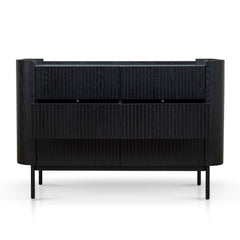 120cm Chest of Drawers | Full Black | Myka Home
