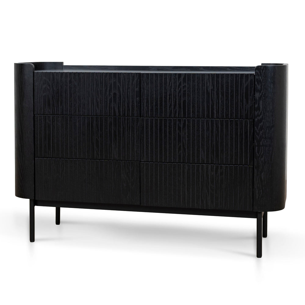 120cm Chest of Drawers | Full Black | Myka Home