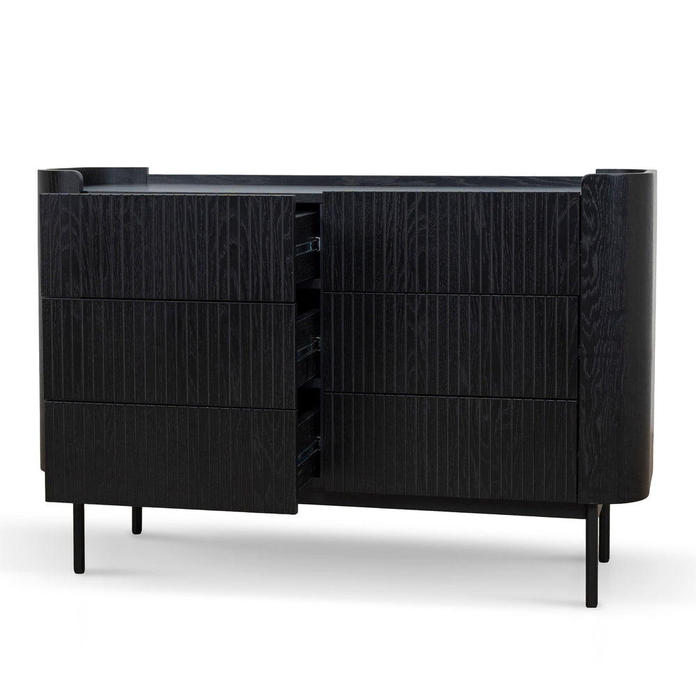120cm Chest of Drawers | Full Black | Myka Home - View 4