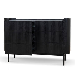 120cm Chest of Drawers | Full Black | Myka Home