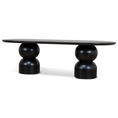 2.5m Dining Table | Full Black | Myka Home