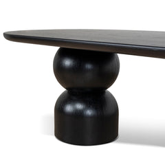 2.8m Dining Table | Full Black | Myka Home