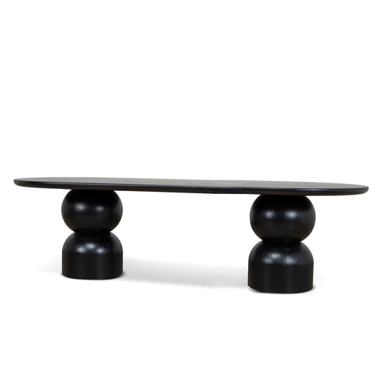2.8m Dining Table | Full Black | Myka Home