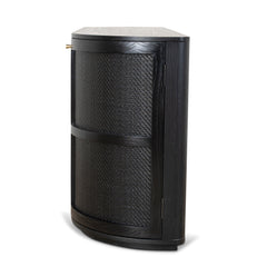 1.55M Rattan Home Office Desk | Full Black | Myka Home