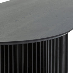 2.2m Oval Dining Table | Black Stain | Myka Home