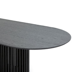 2.8m Oval Dining Table | Black Stain | Myka Home