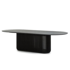 2.8m Oval Dining Table | Black Stain | Myka Home
