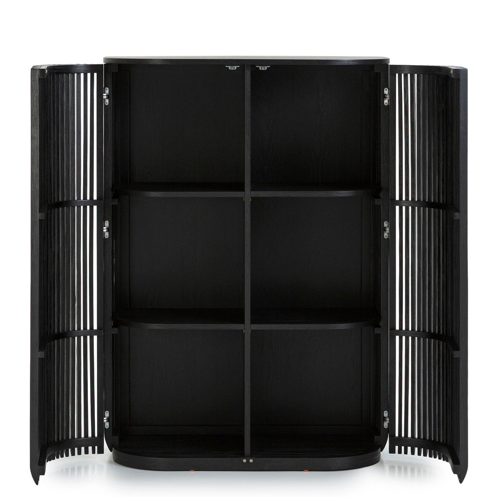 1.35m (H) High Board Unit | Black Stain | Myka Home - View 3