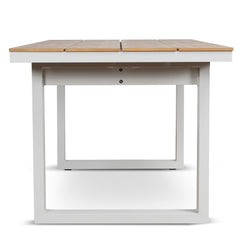 160cm Sand White Outdoor Dining Table | Natural | Myka Home