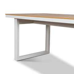 2.3m Sand White Outdoor Dining Table | Natural | Myka Home