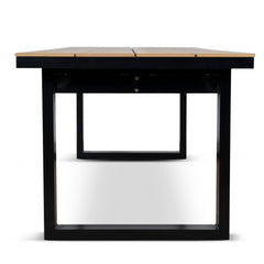 2.3m Black Outdoor Dining Table | Natural | Myka Home