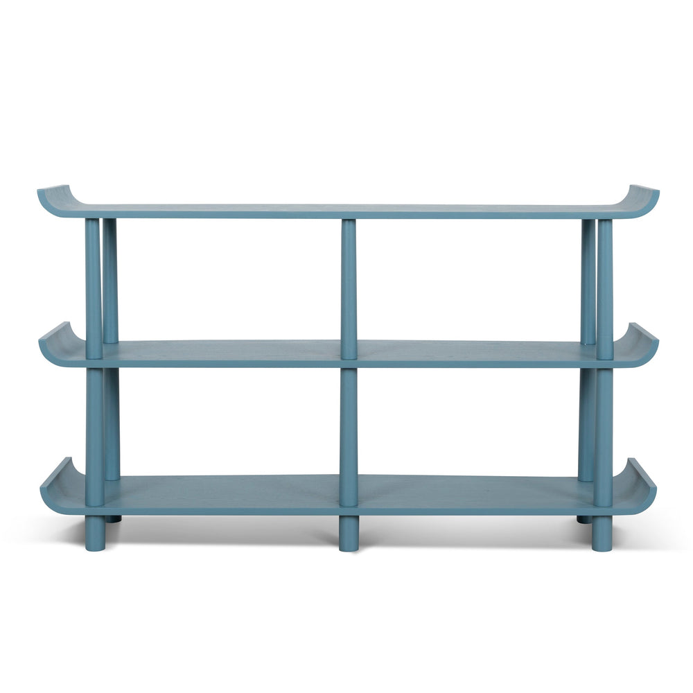 Wooden Shelving Unit | Light Blue | Myka Home - View 4
