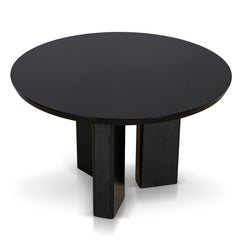 120cm Round Dining Table | Full Black | Myka Home