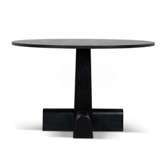 120cm Round Dining Table | Full Black | Myka Home