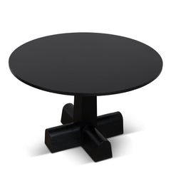 120cm Round Dining Table | Full Black | Myka Home