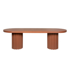 240cm Concrete Dining Table | Terracotta | Myka Home