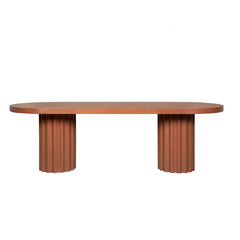 240cm Concrete Dining Table | Terracotta | Myka Home